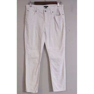Eileen Fisher Jeans  Slim Straight  Women's Sz 6 Mid Rise Stretch white